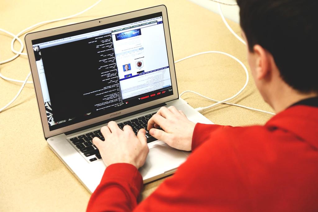 Modern technology workspace background